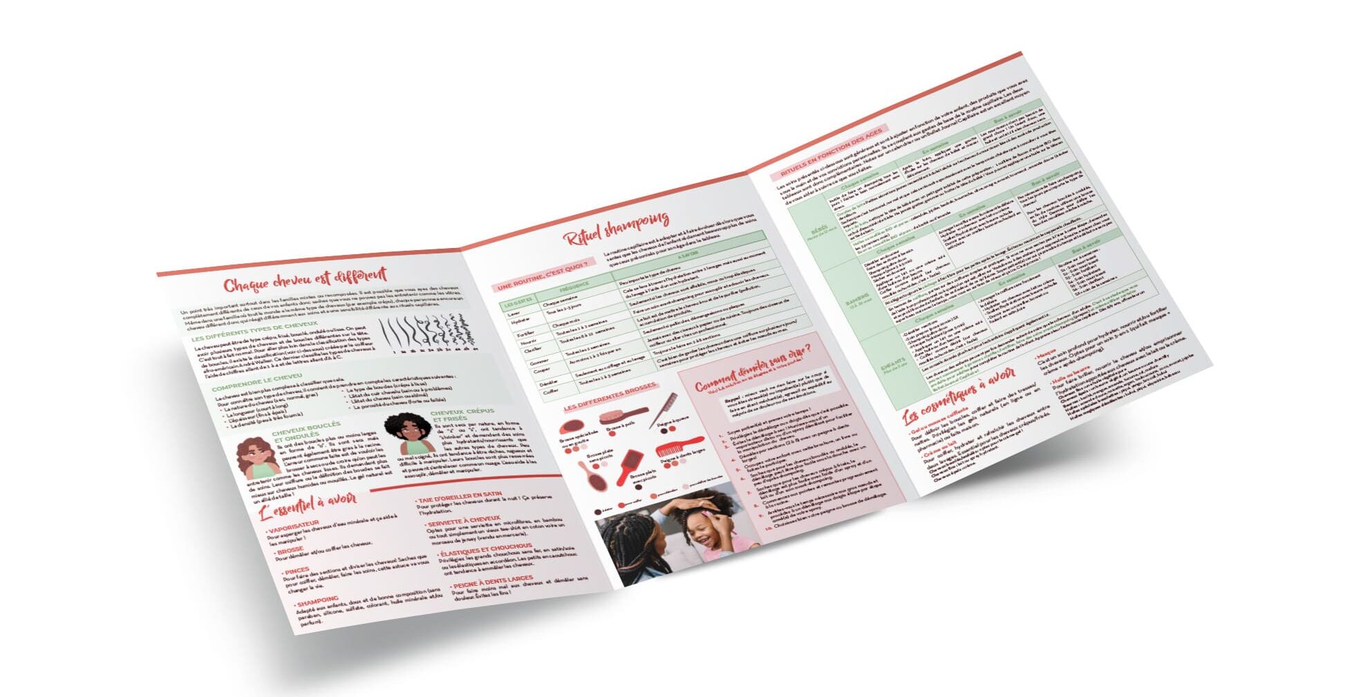 Brochure dépliante pour enfant mise en page