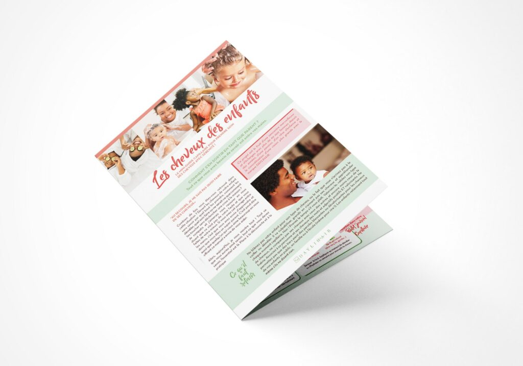 mise en page d'une brochure pour les enfants