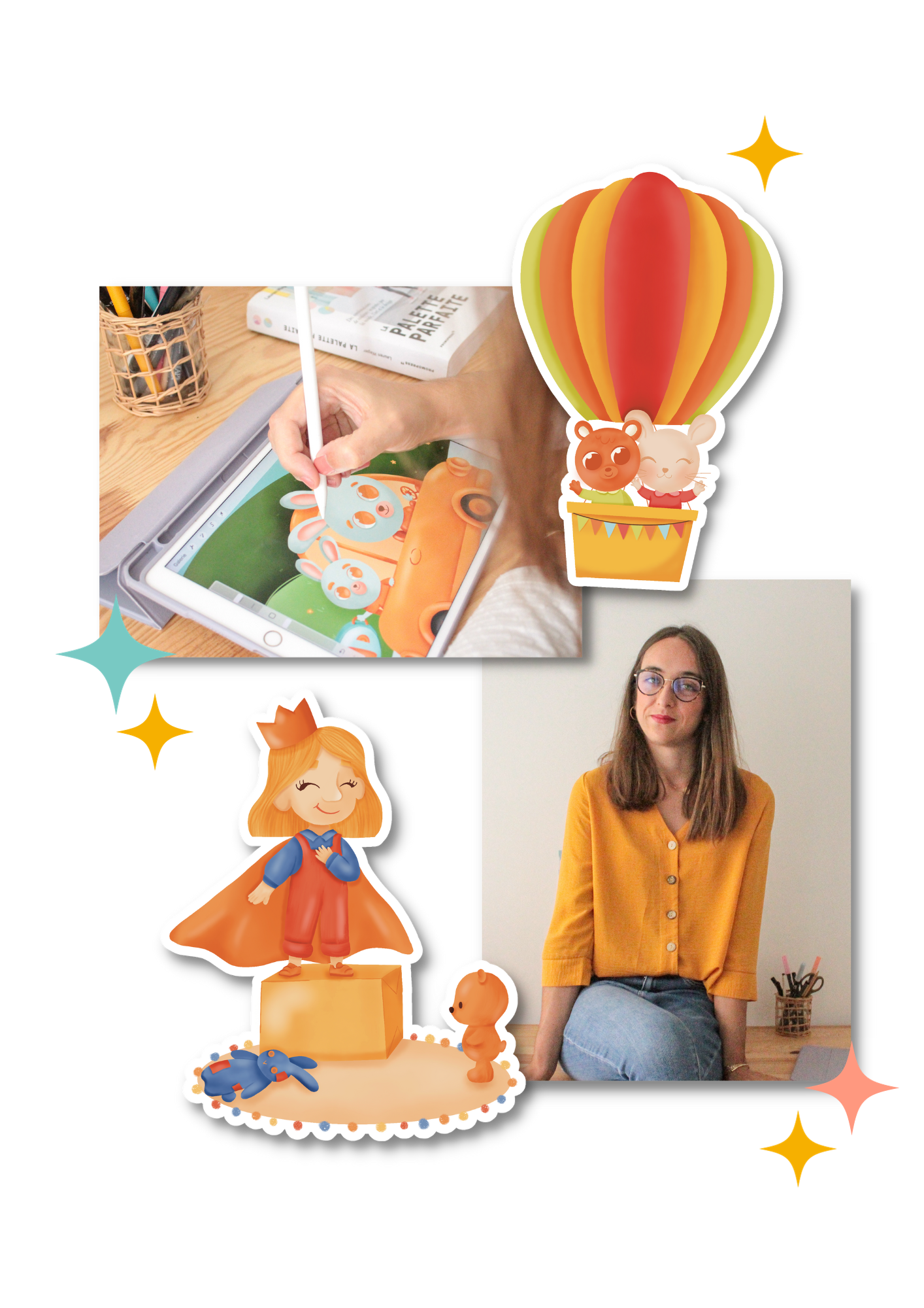 accueil rose poudree illustratrice