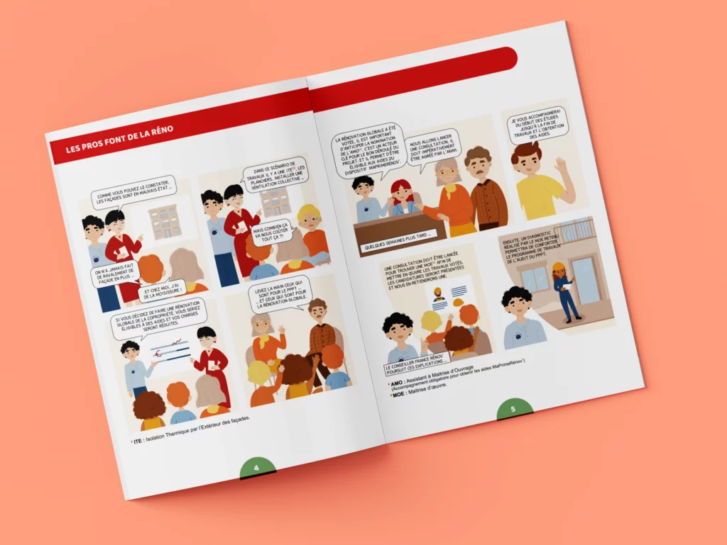 Bande dessinée pédagogique rénovation copropriété