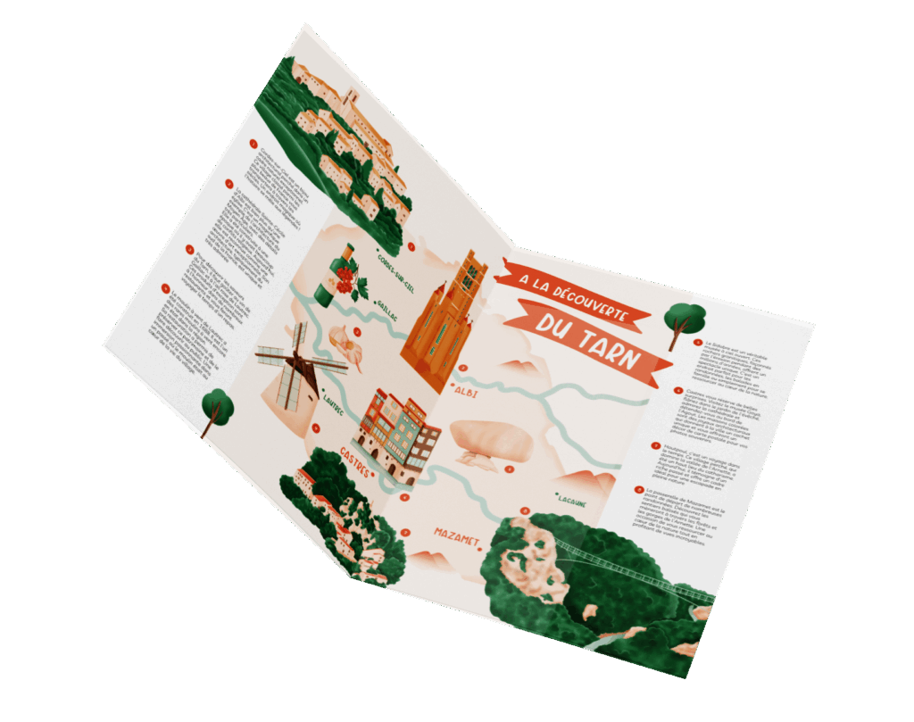 carte toursime tarn illustration