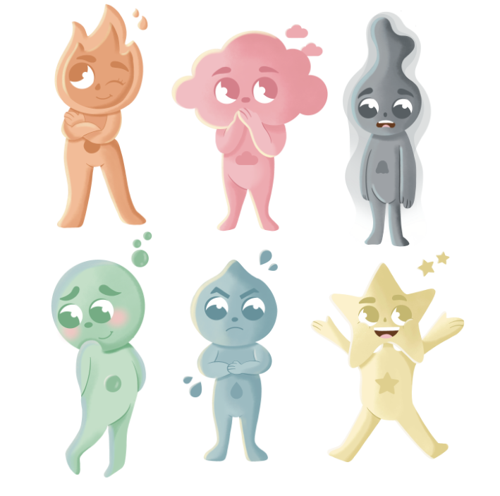 personnage émotions enfants