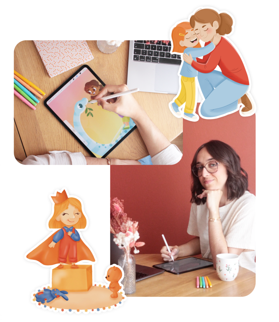 portrait rose poudree illustratrice jeunesse