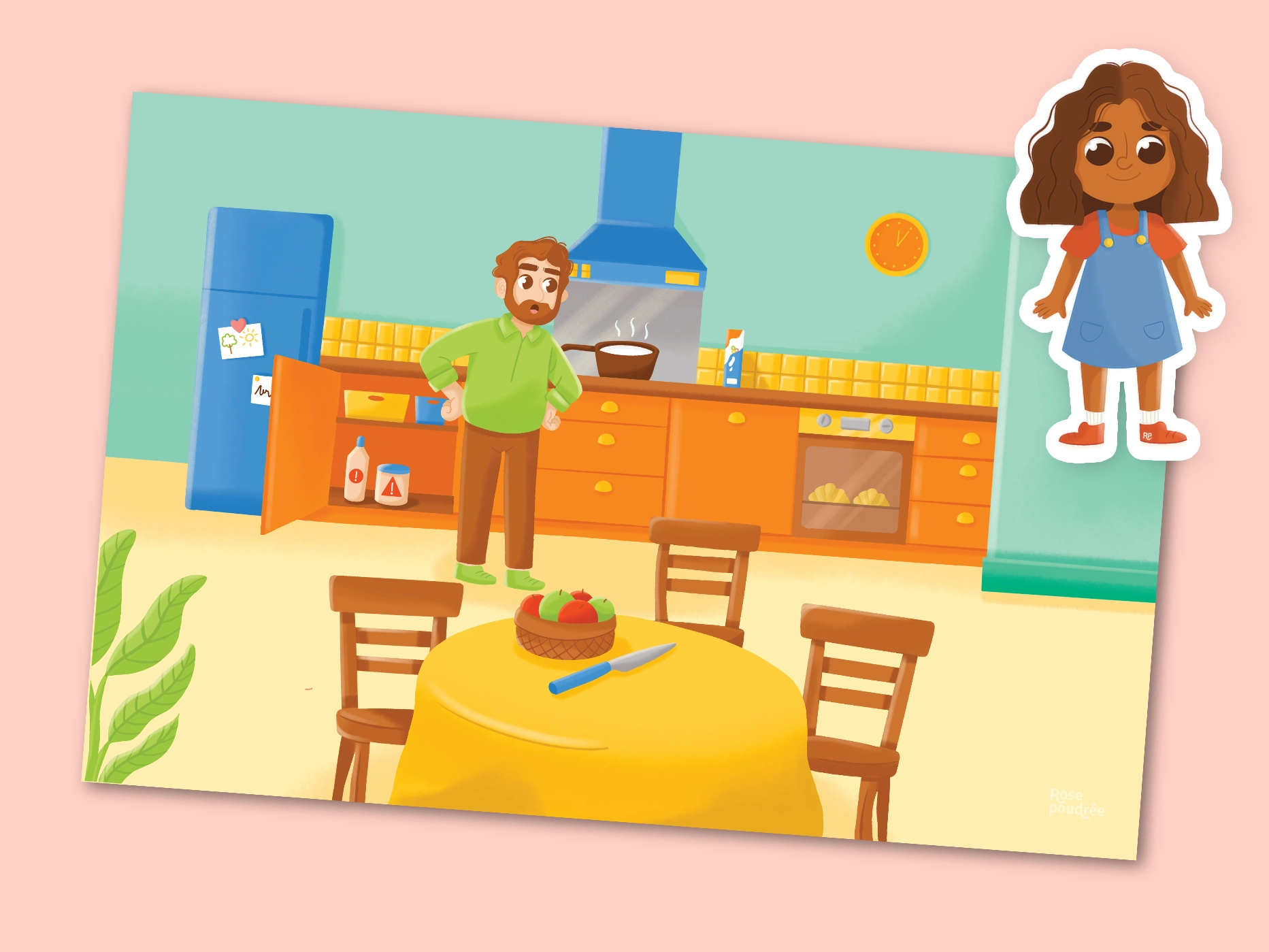 danger du quotidien cuisine illustration pédagogique