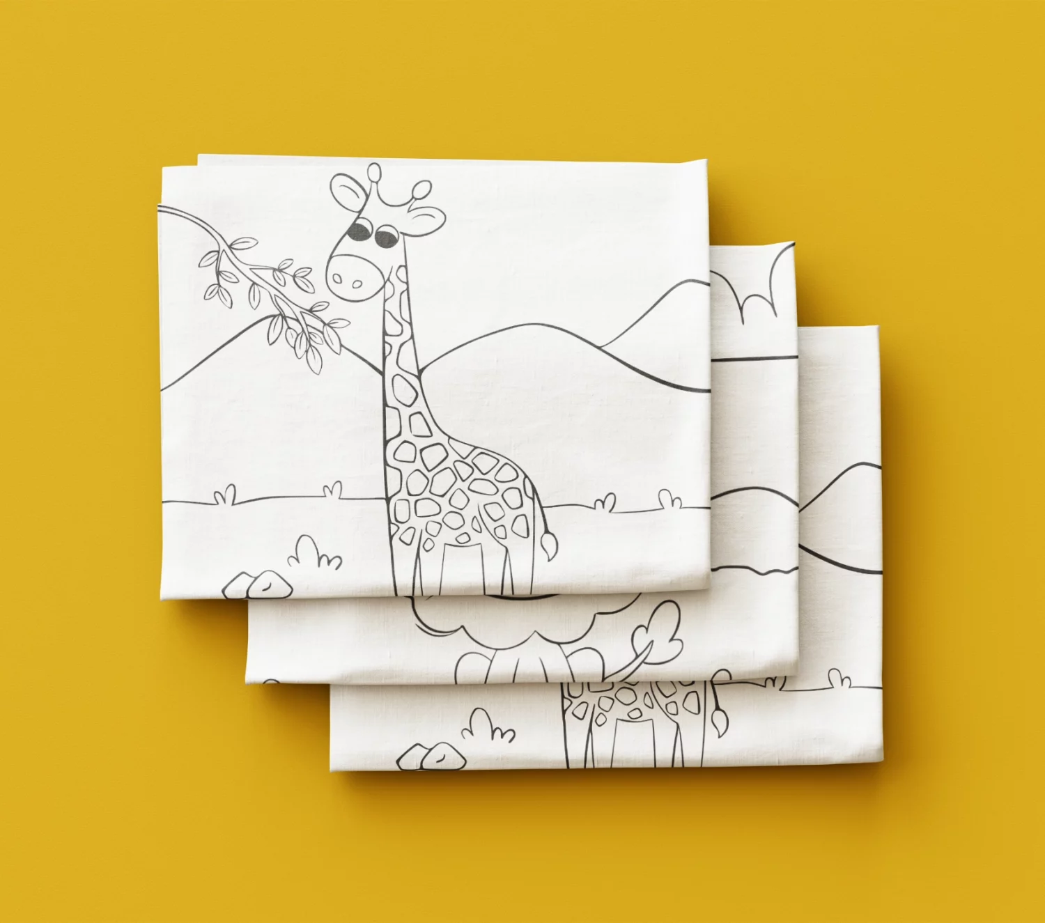 coloriage girafe savane