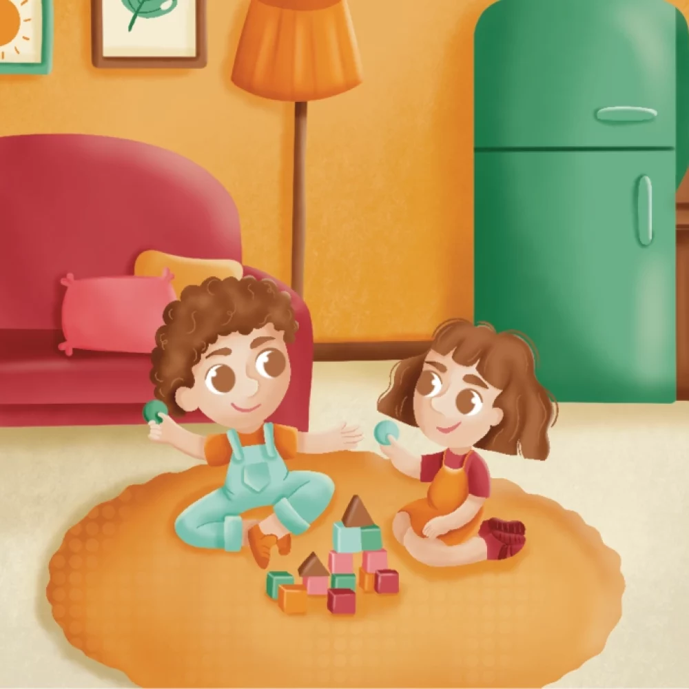 illustration jeunesse enfant qui joue