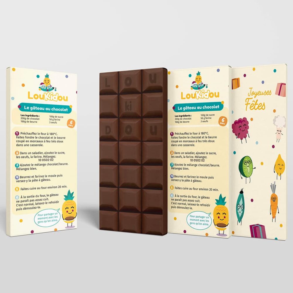 packaging tablette chocolat illustration jeunesse